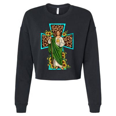 San Judas Tadeo Saint Jude Thaddeus Cropped Pullover Crew