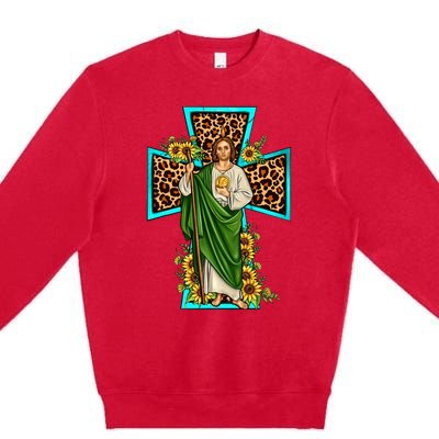 San Judas Tadeo Saint Jude Thaddeus Premium Crewneck Sweatshirt