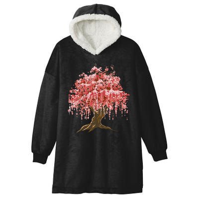 Sakura Japanese Tree Art Hooded Wearable Blanket