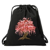 Sakura Japanese Tree Art Drawstring Bag