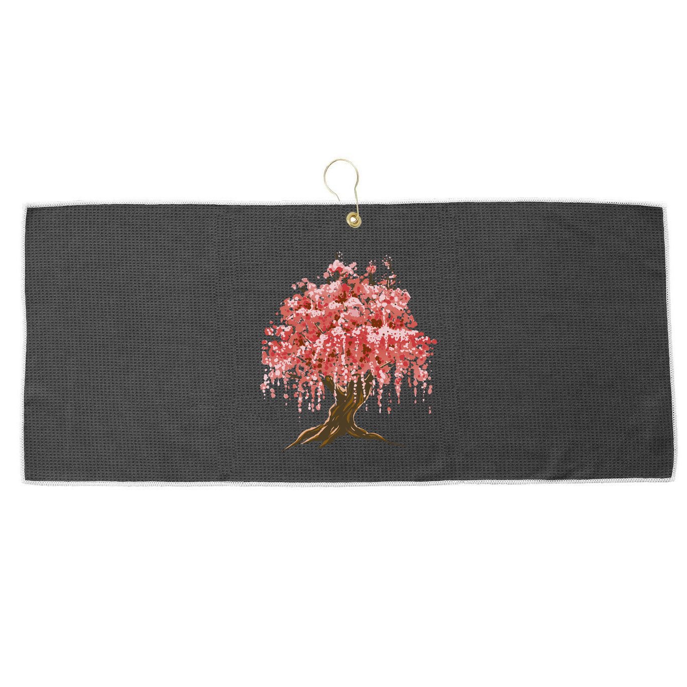 Sakura Japanese Tree Art Large Microfiber Waffle Golf Towel