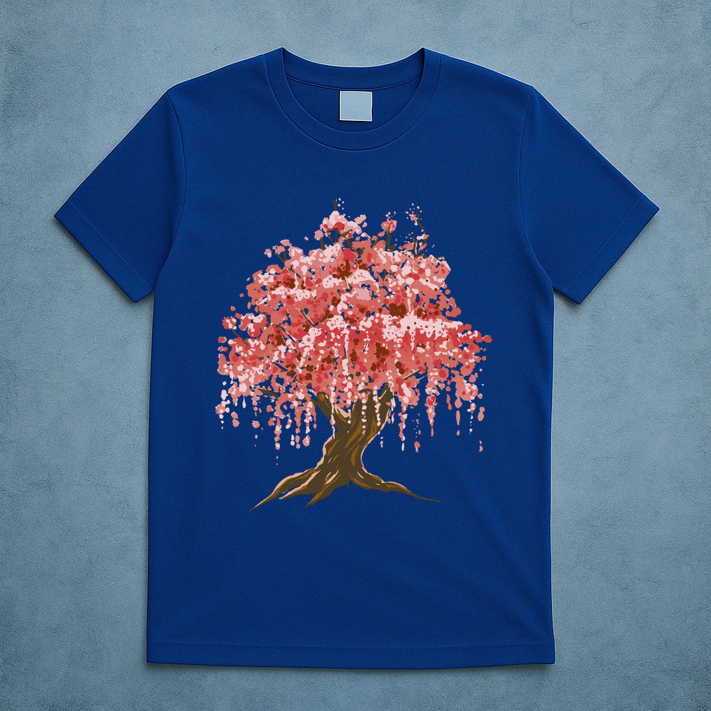 Sakura Japanese Tree Art T-Shirt
