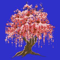 Sakura Japanese Tree Art Stripe Pom Pom Beanie