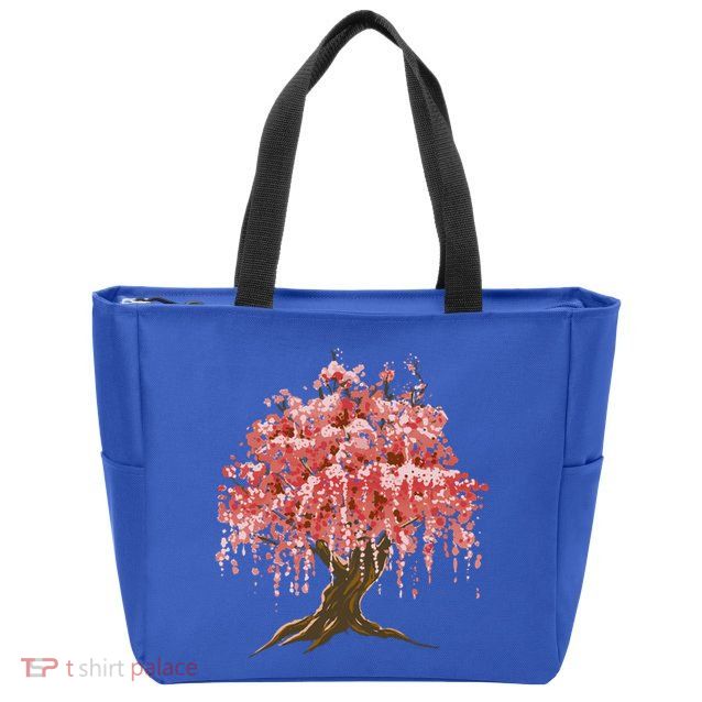 Sakura Japanese Tree Art Zip Tote Bag
