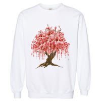 Sakura Japanese Tree Art Garment-Dyed Sweatshirt