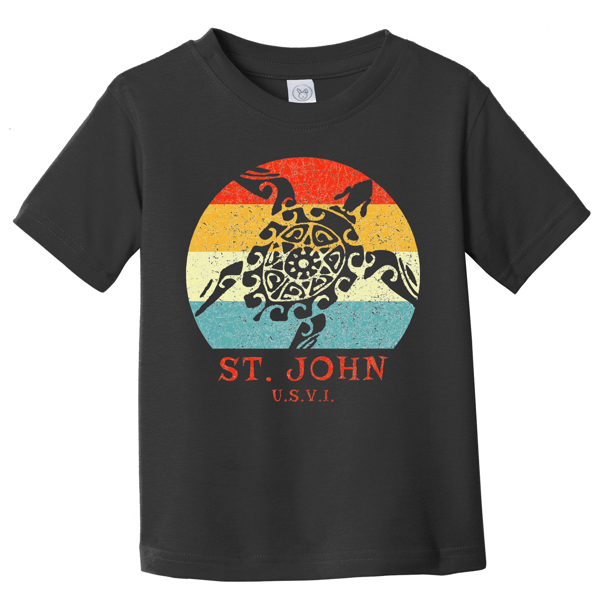 St. John Usvi Vintage Retro Tribal Turtle Vacation Toddler T-Shirt