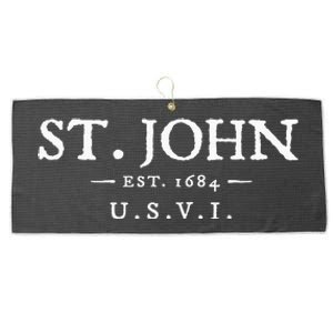 St John Usvi Throwback Letter Vacation Souvenir Large Microfiber Waffle Golf Towel