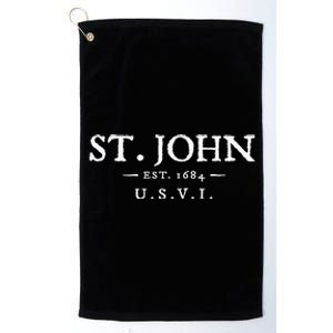 St John Usvi Throwback Letter Vacation Souvenir Platinum Collection Golf Towel