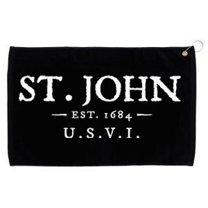 St John Usvi Throwback Letter Vacation Souvenir Grommeted Golf Towel