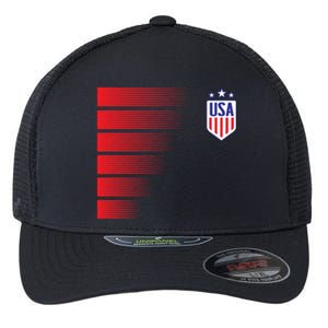 Soccer Jersey Usa Fan Flag Stars Flexfit Unipanel Trucker Cap