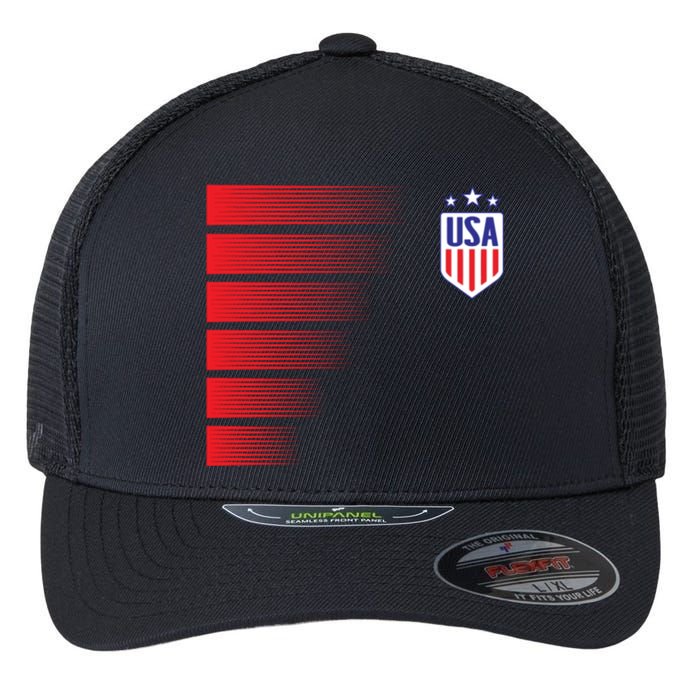 Soccer Jersey Usa Fan Flag Stars Flexfit Unipanel Trucker Cap