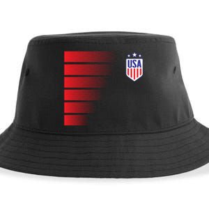 Soccer Jersey Usa Fan Flag Stars Sustainable Bucket Hat