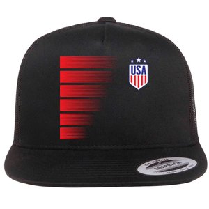 Soccer Jersey Usa Fan Flag Stars Flat Bill Trucker Hat