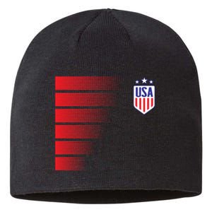 Soccer Jersey Usa Fan Flag Stars Sustainable Beanie