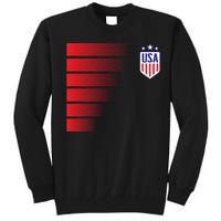 Soccer Jersey Usa Fan Flag Stars Tall Sweatshirt