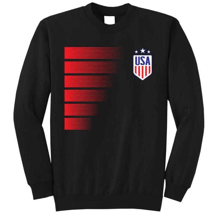 Soccer Jersey Usa Fan Flag Stars Tall Sweatshirt