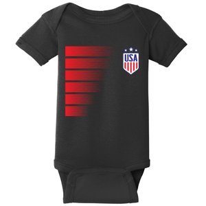 Soccer Jersey Usa Fan Flag Stars Baby Bodysuit