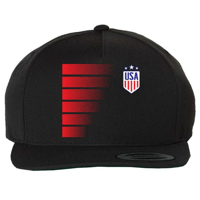 Soccer Jersey Usa Fan Flag Stars Wool Snapback Cap