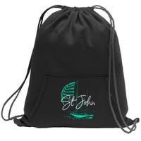 St. John U.S. Virgin Islands Sailboat Sweatshirt Cinch Pack Bag