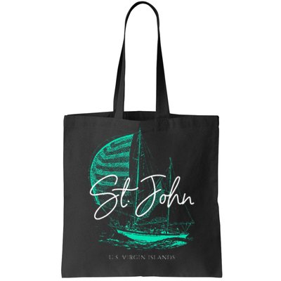 St. John U.S. Virgin Islands Sailboat Tote Bag