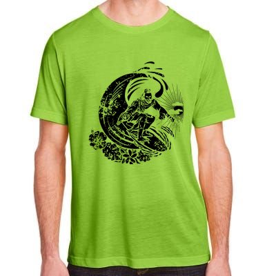 Surfing Jesus Vintage Distressed Cool Style Adult ChromaSoft Performance T-Shirt