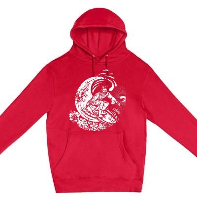 Surfing Jesus Vintage Distressed Cool Style Premium Pullover Hoodie