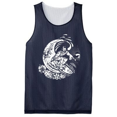 Surfing Jesus Vintage Distressed Cool Style Mesh Reversible Basketball Jersey Tank