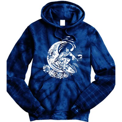 Surfing Jesus Vintage Distressed Cool Style Tie Dye Hoodie