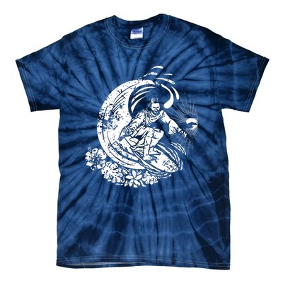 Surfing Jesus Vintage Distressed Cool Style Tie-Dye T-Shirt