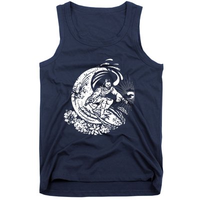 Surfing Jesus Vintage Distressed Cool Style Tank Top