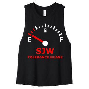 SJW Tolerance Guage Women's Racerback Cropped Tank