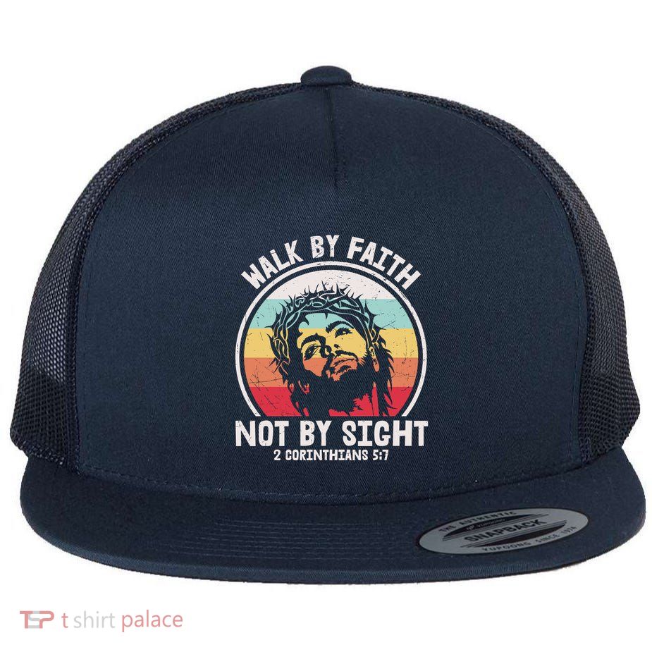 Sunset Jesus Walk By Faith Flatbill Hat