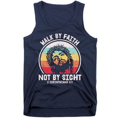 Sunset Jesus Walk By Faith Tank Top