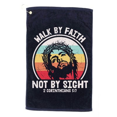 Sunset Jesus Walk By Faith Golf Towel
