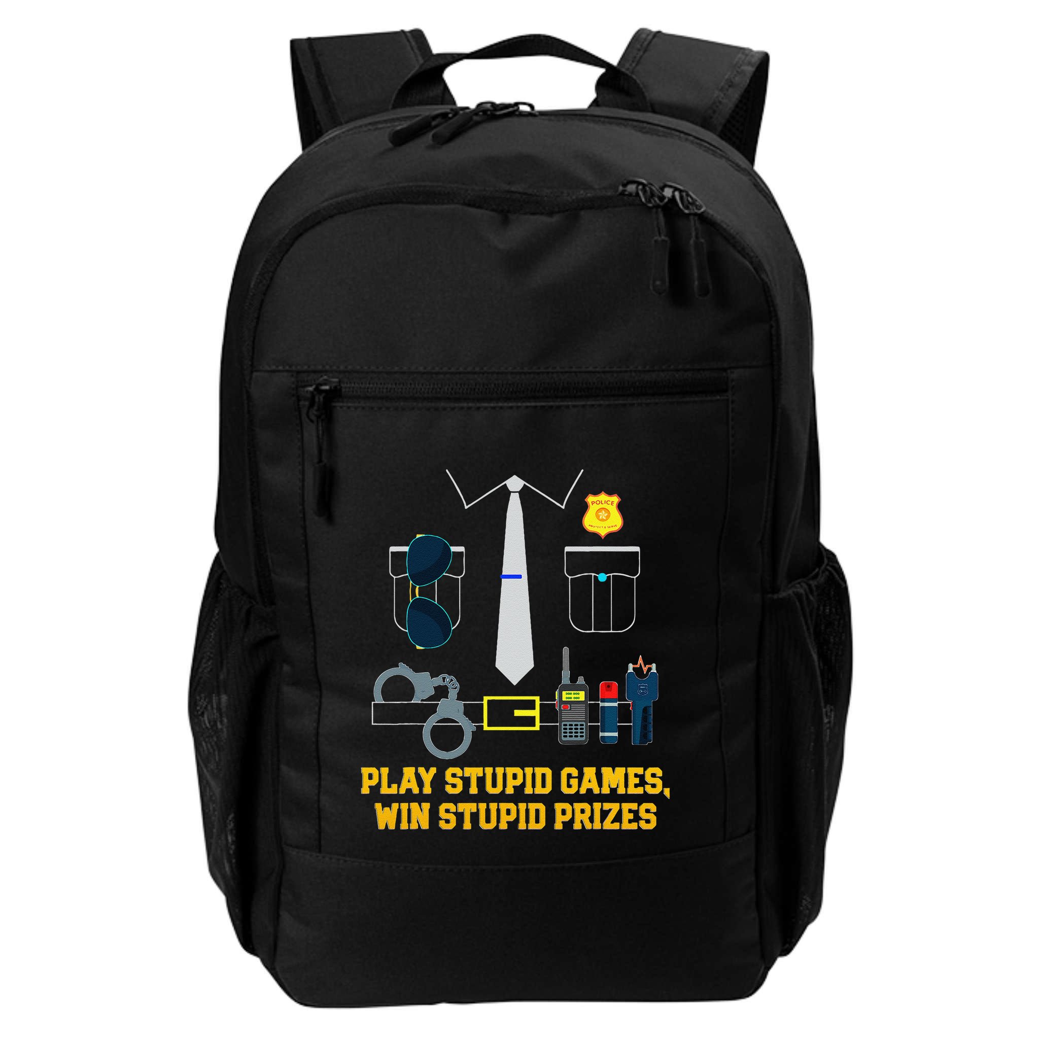 Serving Justice With A Side Of Style Funny Police Backpack