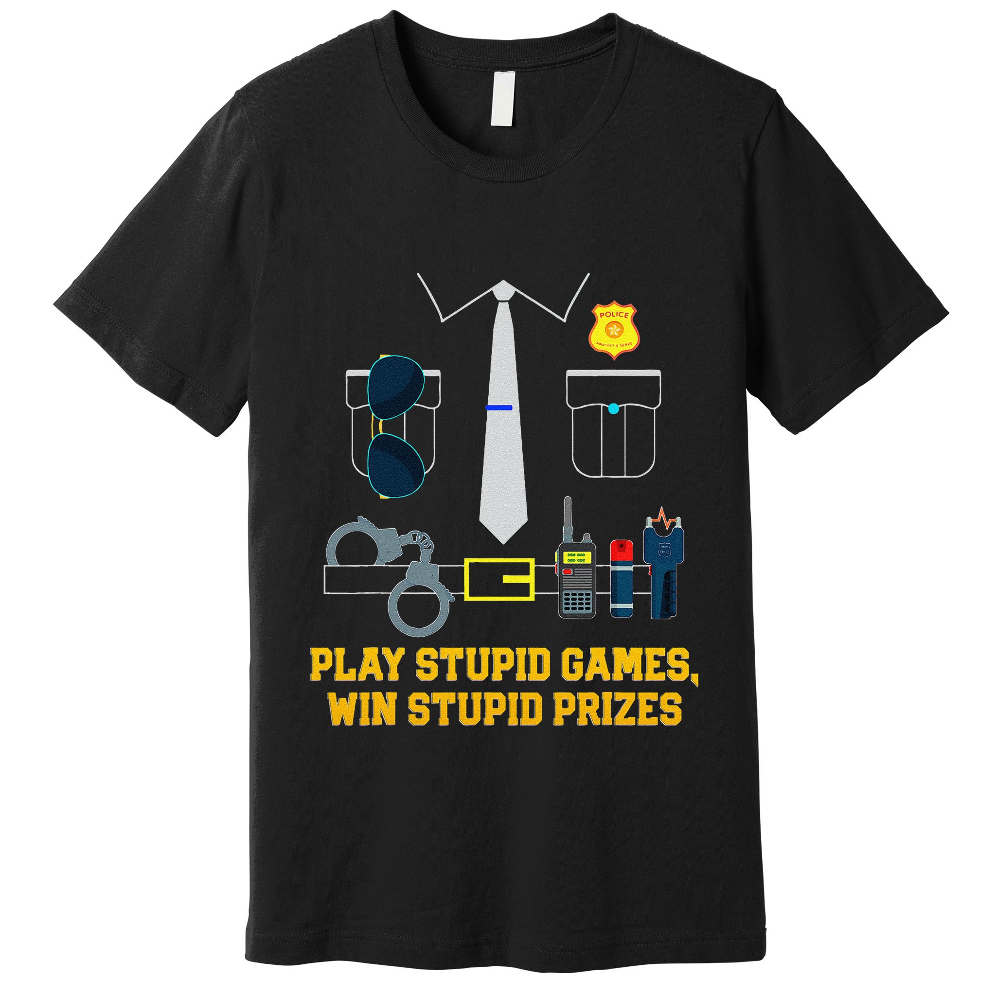 Serving Justice With A Side Of Style Funny Police Premium T-Shirt