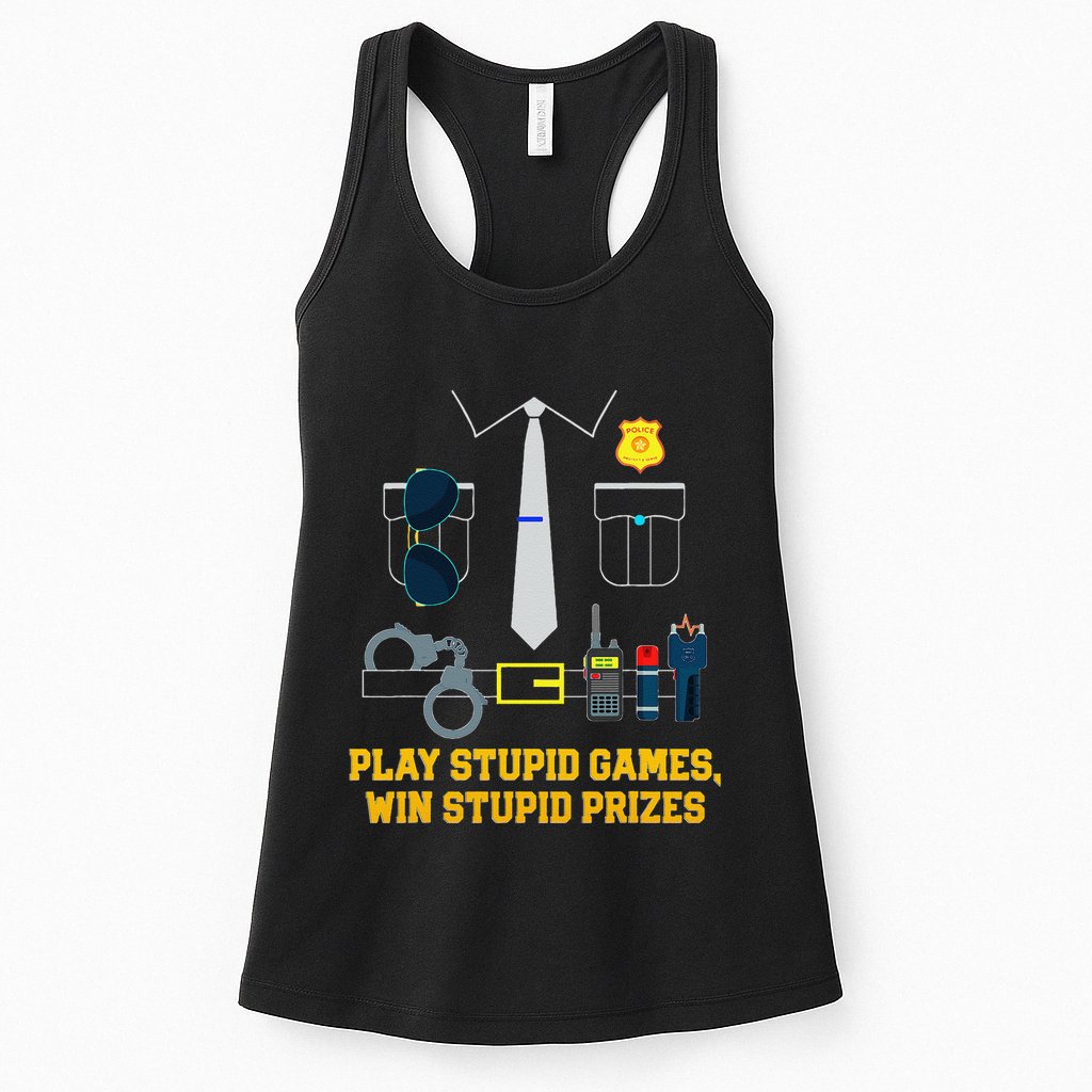 Serving Justice With A Side Of Style Funny Police Womens Tank Top