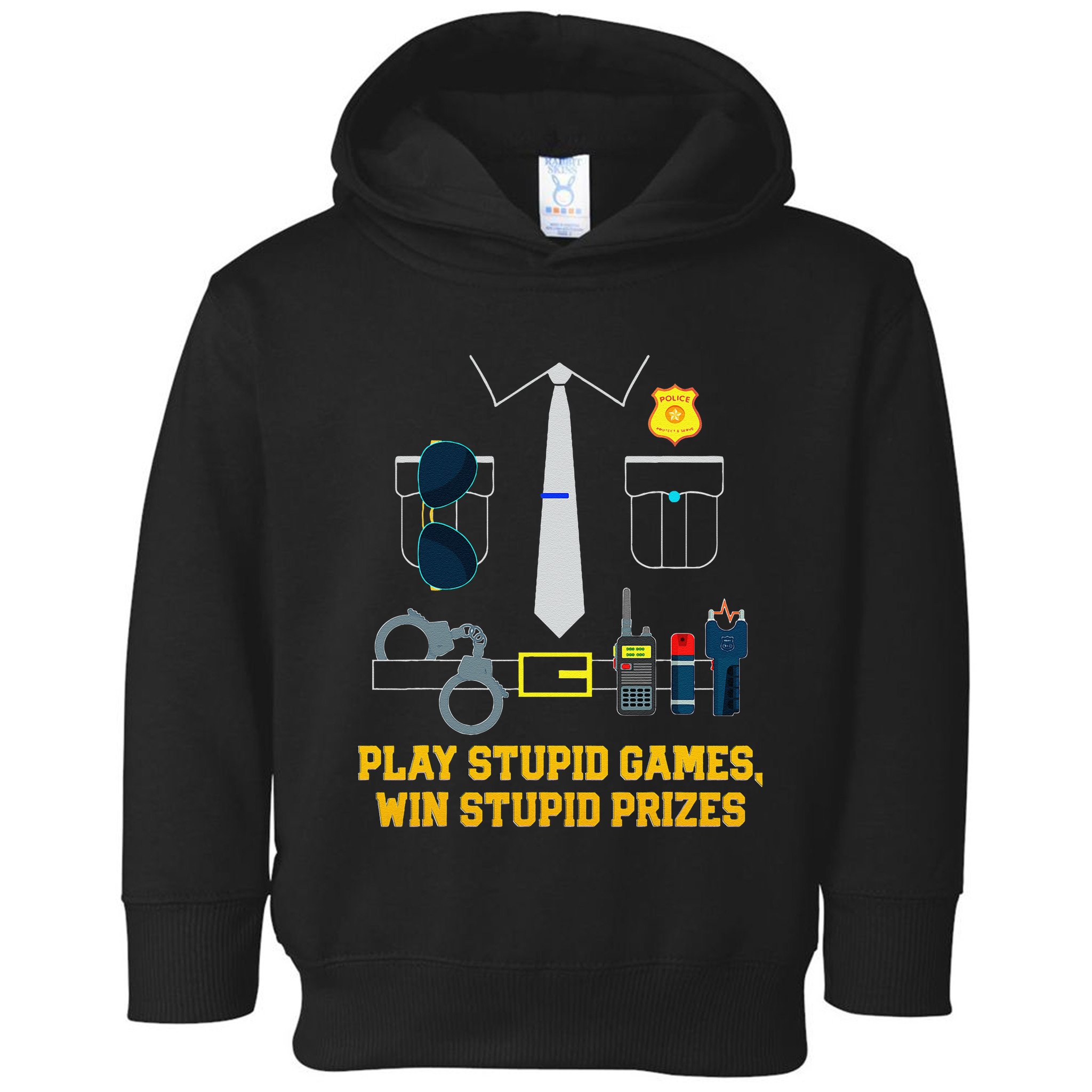 Serving Justice With A Side Of Style Funny Police Toddler Hoodie