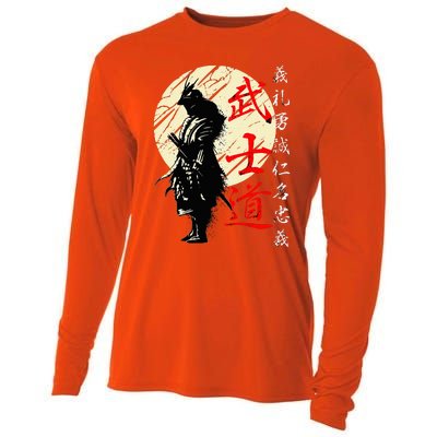 Samurai Japan Warrior Kanji Bushido Code Cooling Performance Long Sleeve Crew