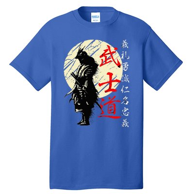 Samurai Japan Warrior Kanji Bushido Code Tall T-Shirt