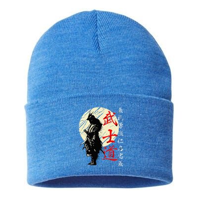 Samurai Japan Warrior Kanji Bushido Code Sustainable Knit Beanie