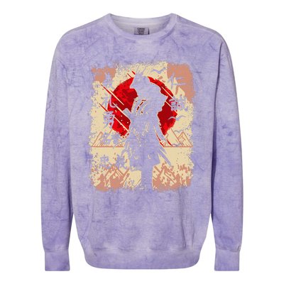 Samurai Japanese Warrior & Bushido Code Swordsman Colorblast Crewneck Sweatshirt