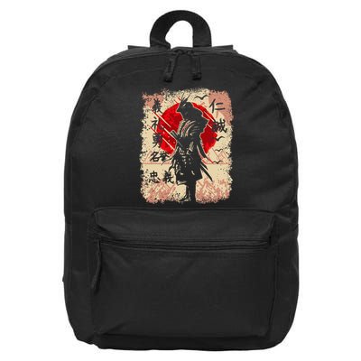 Samurai Japanese Warrior & Bushido Code Swordsman 16 in Basic Backpack