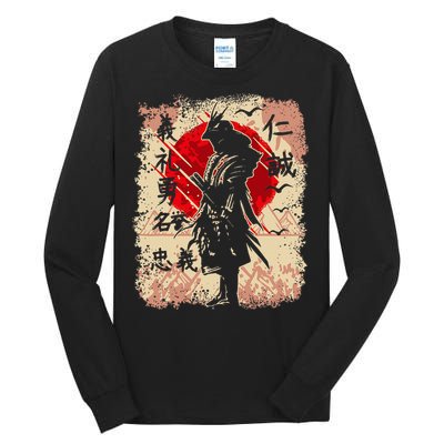 Samurai Japanese Warrior & Bushido Code Swordsman Tall Long Sleeve T-Shirt