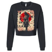 Samurai Japanese Warrior & Bushido Code Swordsman Cropped Pullover Crew