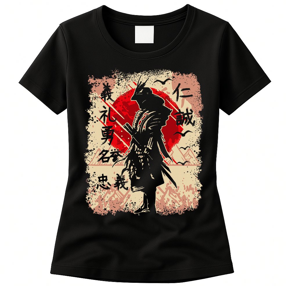 Samurai Japanese Warrior & Bushido Code Swordsman Womens T-Shirt