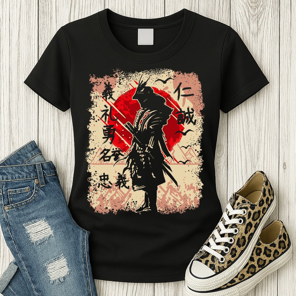 Samurai Japanese Warrior & Bushido Code Swordsman Womens T-Shirt