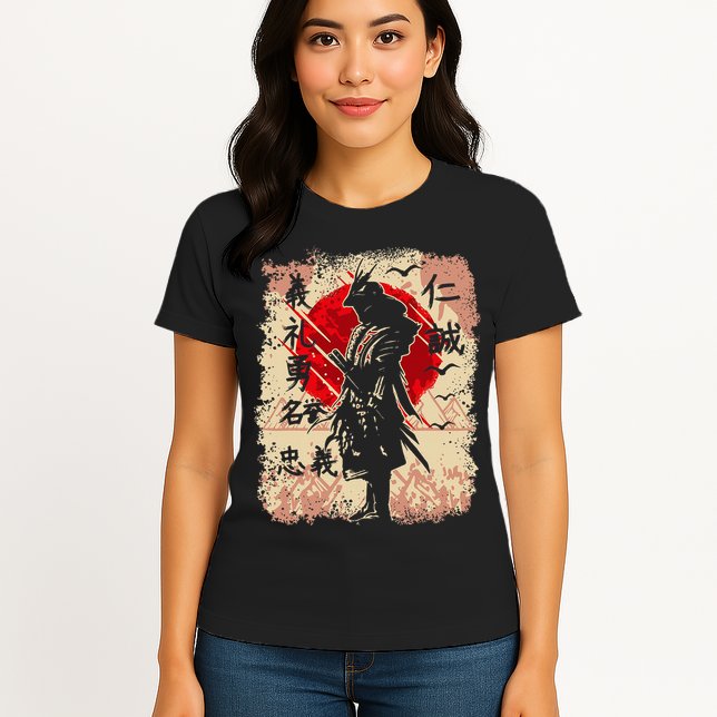 Samurai Japanese Warrior & Bushido Code Swordsman Womens T-Shirt