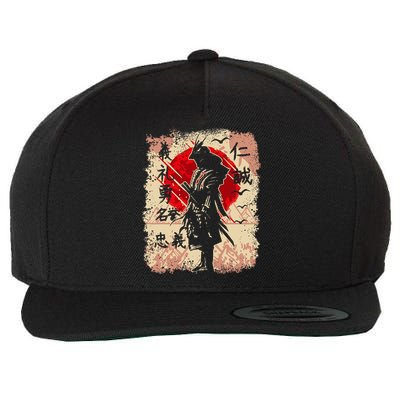 Samurai Japanese Warrior & Bushido Code Swordsman Wool Snapback Cap
