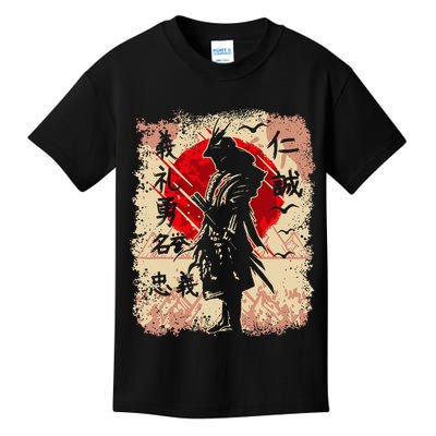 Samurai Japanese Warrior & Bushido Code Swordsman Kids T-Shirt